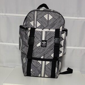 Adidas Originals + Farm Black and White Geometric Backpack mexkumrex